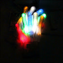 LED Flashing Gloves Glow 7 Mode Light Up Finger Tip Lighting Pair Rave Pa YGG