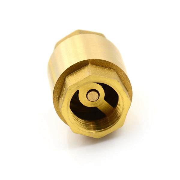 1/2'' NPT Brass Thread In-Line Spring Check Valve Backstop Valve RodCoreThread &