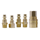 5Pc Solid Brass Quick Coupler Set Connector Air Hose Fitting 1/4" NPT Female