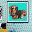 5D DIY Full Round Drill Diamond Painting Lying Dog Cross Stitch Embroidery
