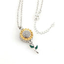 Cremation Pendant Sunflower Necklace Keepsake Urn Necklace For Ashes JewelrS Bj