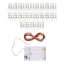 2xLED Light String w/ Clear Photo Clips for Indoor/Outdoor Decoration 50led