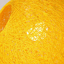 Coffee Bamboo, Rattan And Hemp Ball Chandelier Individual Creativity Spheri