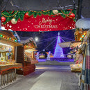 Merry Christmas Banner Home Wall Hanging Pulling Background Cloth Xmas Flag Part