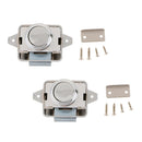 2Pack Push Button Catch Lock Latch for Trailer RV Boat Cabinet Sliver New