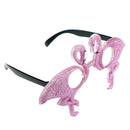 Glitter Flamingo Shaped Glasses Fancy Dress Up Frame Costume Gift Party Suppl FT