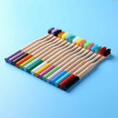 10-Pack Bamboo Toothbrush Medium Bristles Biodegradable Plastic-Free Toothb X1P3