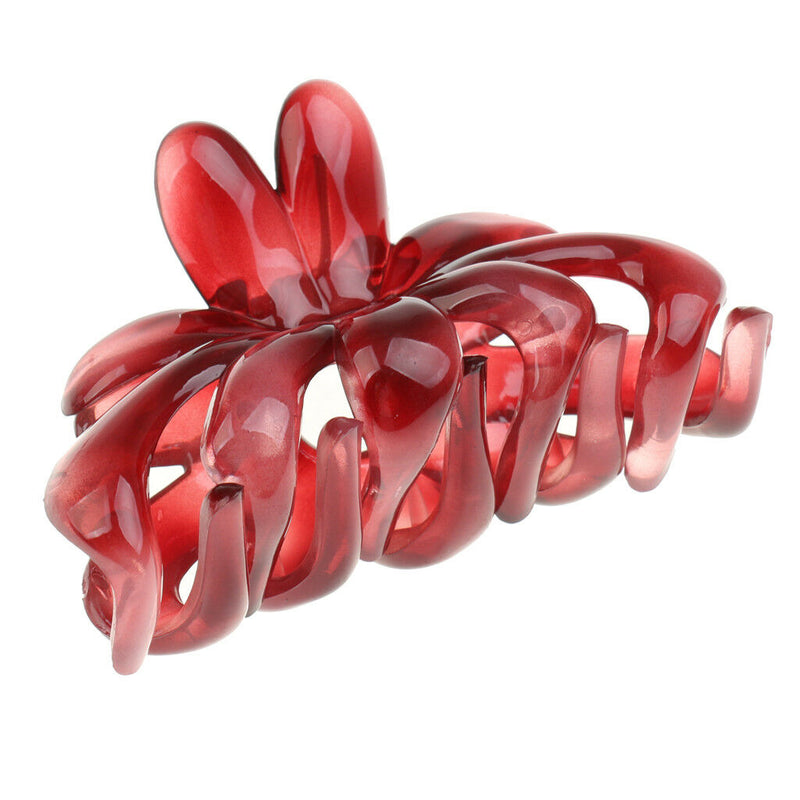 Large Red Hair Claw Clamp Clip Acrylic Barrette Hair Accessories Hairwear