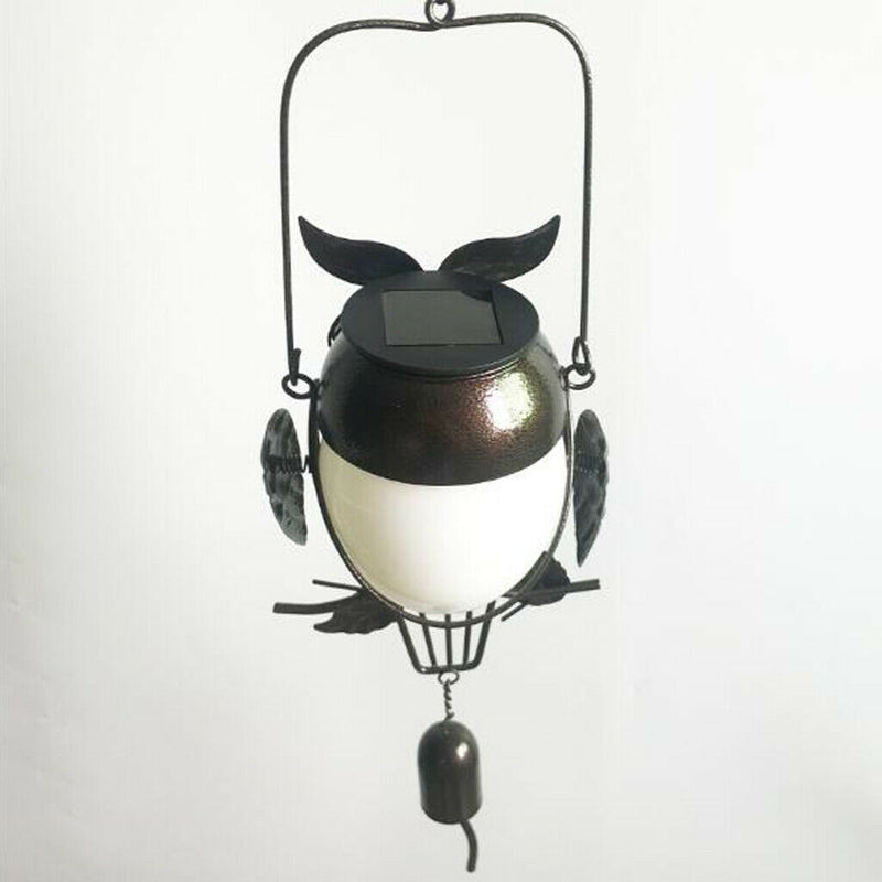 Solar Power Owl Bird Hanging Garden Colorful Night Light Outdoor Party Holiday