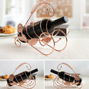 Wine Rack Champagne Bottle Bracket Holder for Dinner Table Decor Pink Golden