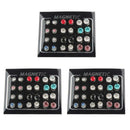 12 Pairs 4/6/7mm Round Multicolor Crystal