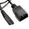 New C14 Male to C7 Female Power Cord 6.56ft Replacement UPS Server Kit
