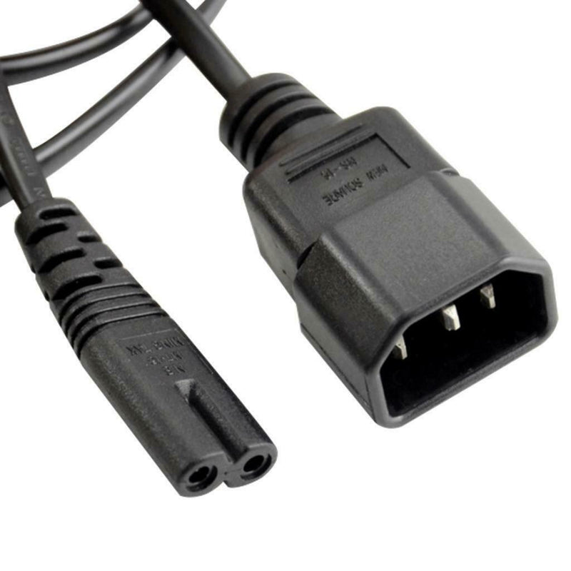 New C14 Male to C7 Female Power Cord 6.56ft Replacement UPS Server Kit