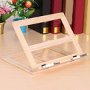 Multifunctional Foldable Wood Bookends Stand Cookbook Holder Reading Rack W N1O8