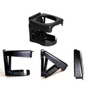 2Pcs Car Folding Drink Holder Boat Vehicle Cup Mugs Stand Hard Plastic Black