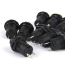 10x Black On/Off Latching Push Button Switch Car Dashboard 2-Pins Locking