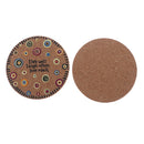 4Pcs Pot Holder Tabletop Decor Round Shape Heat Insulation Natural Cork Pine Hn