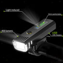 2x Bike Handlebar Light 400Lumens Scooter Head Front Light USB Rechargeable LED