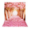 1.5m*1m Sakura Flower Road Photography Backdrop Cloth Wedding Background DIY