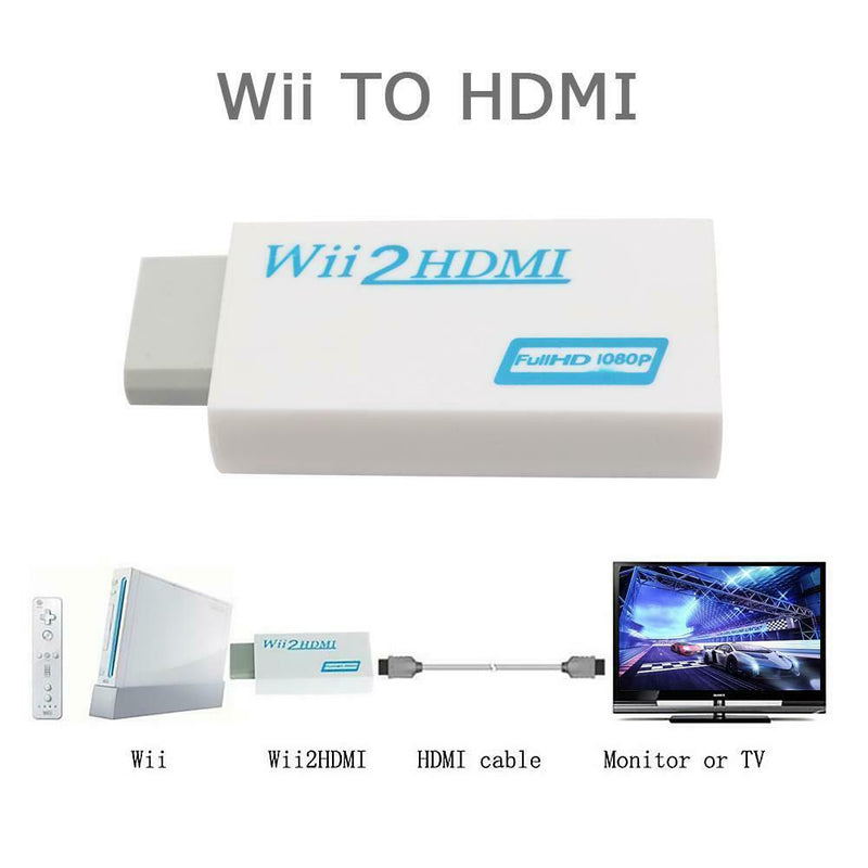 Full HD 1080P Wii to 4K HDMI Wii2 HDMI Converter for PC HDTV Monitor Display