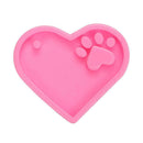 Shiny Glossy Heart and Paw Keychain Mold - DIY Handmade charms Mold-Hot