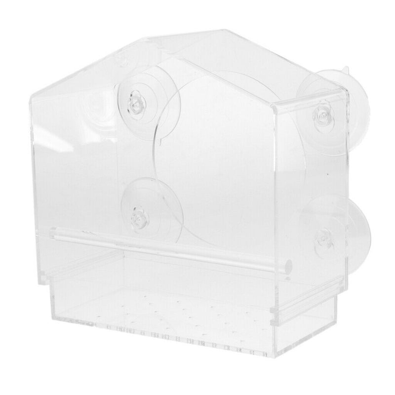 Acrylic Bird Seed Container Feeder For Birds Cage Weatherproof Birding