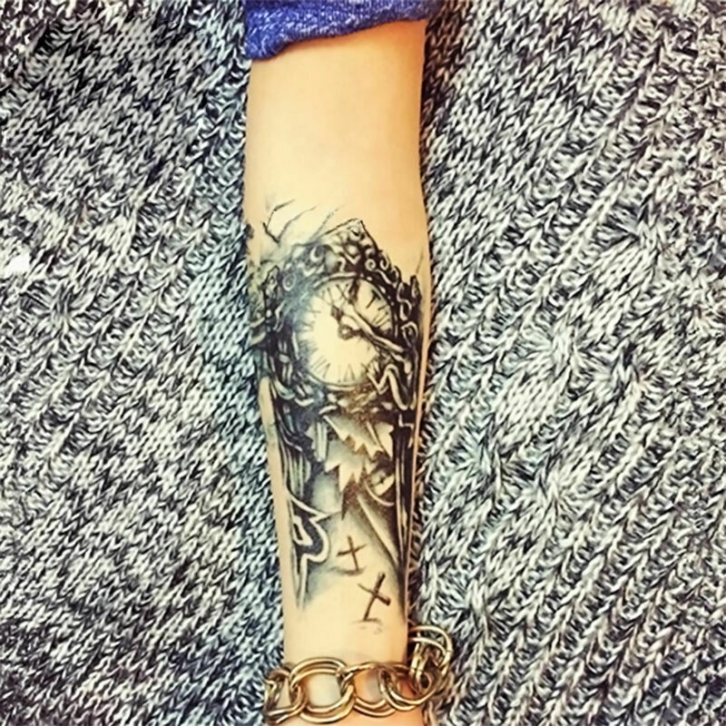 1PC Temporary Large Tattoo Arm Body Art Removable Waterproof Tattoo AU I7K9