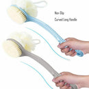 Bath Brush With Bristles And Bath Balls, 2 Pcs Back Bath Brush With Curved  A4R1
