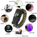 7 in 1 Multifunctional chargeable Outdoor Survival Weaving Bracelet,Umbrell