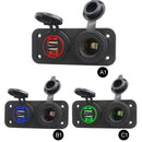 Car Charger Dual USB Port Splitter 12V-24V Socket Power Cigarette Lighter Outlet