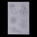 6 Pieces Multi Patterns Christmas DIY Printer Inkjet White Shrink Plastic Sheets