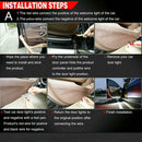 2pcs Car Door Open Warning Lamp Flowing Flashing LED Lights Strip Anti-collision