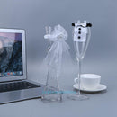2pcs Bride Groom Dress Wedding Party Wine Glass Champagne Cup Cover Decorations