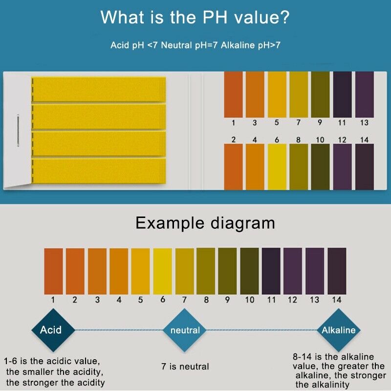 Ph Test Strips 1-14 in dicator Paper Lab Litmus Test 80 in 1 Kit for Water  B2N2