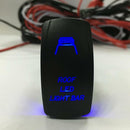5-Pin Roof Light Bar Rocker Switch Blue LED Indicator 12V/20A 24V/10A DC