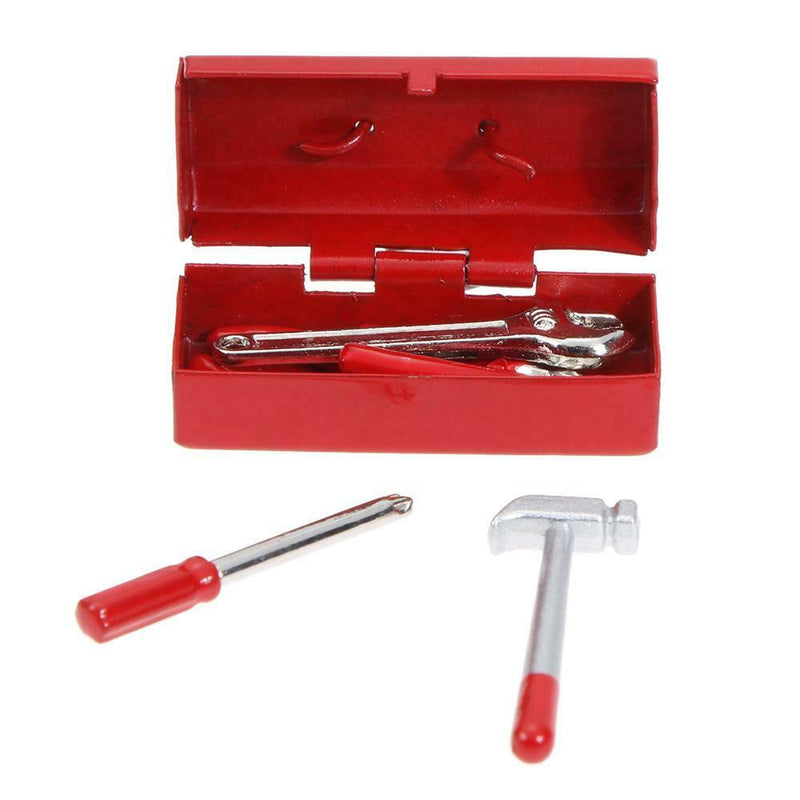 6pcs/Set Hammer Wrench Tools Box RC Crawler Car Simulation Accessories(Red)