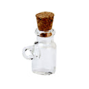 10 MINI Empty GLASS BOTTLES WISHING Message pendant CORK stopper VIALS JARS DIY