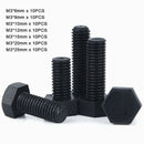 70pc M3 x (6-25mm) Black Plastic Nylon Hexagon Head Cap Set Screw Hex Bolt Kit