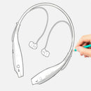 Bluetooth Sport Headset  Headset Headphone Earphone With Neckband, 10 Hours Of