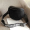 Fashion Crossbody Bag Women Leather Shoulder Messenger Saddle Bags (Black)