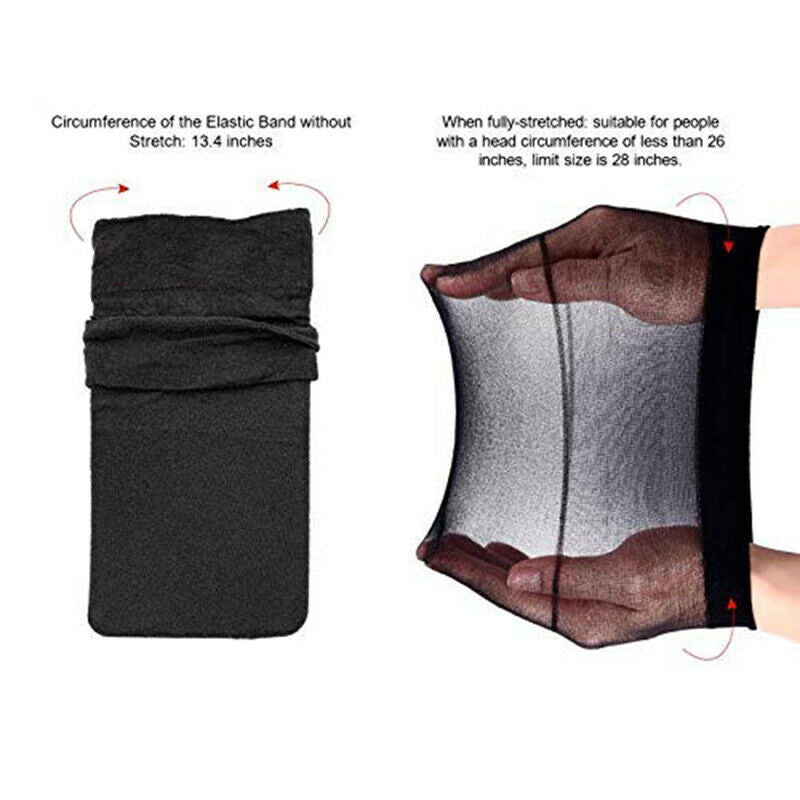 1 Set 12 Pack Black Wig Stockings Wig Caps Stretchy Nylon Closed End Wig Ne T1M2