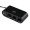 12V/24V Car 3 Sockets Cigarette Lighter Splitter Dual USB Port Charger Adapter