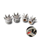 4pcs Chrome Crown Tyre Tire Valve Stems Air Dust Caps Cover Car Truck Wheel