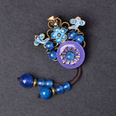 Ethnic Landscape Thai Blue Hair Clip Retro Wind Edge Clip Top Clip Hairpin