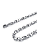 Jewelry Stainless Steel Inverted cross pendant with 55cm chain, necklace fo O1E5