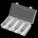 60Pcs 40mm Eagles Coin Capsules with Storage Container Box Collection Supplies E