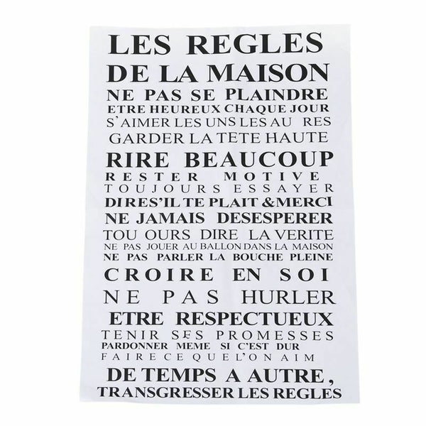 "House rules" of French version quote waterproof wall stickers home decor ,