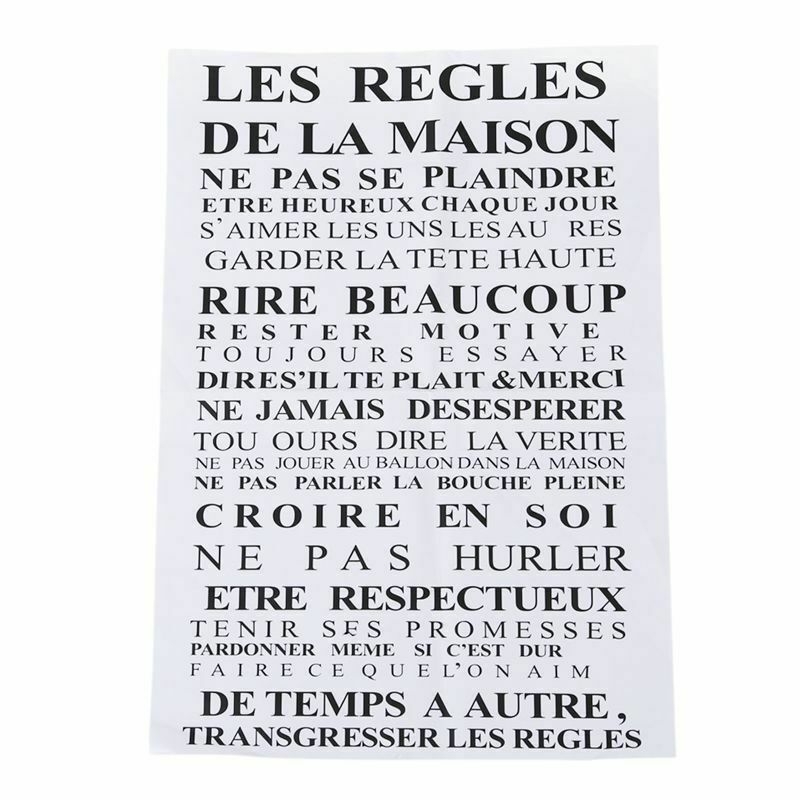 "House rules" of French version quote waterproof wall stickers home decor ,