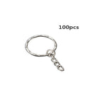 Wholesale 100pc 25mm Split Key Ring Chain With Chains Metal Hoop Loop Craft
