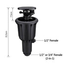 1/2 Inch 3/4 Inch Integrated Sprinkler High Water Pressure 360 Degrees Rota